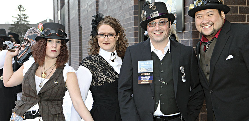 Steampunk is hot again says Brian Acheson because it is “entertaining and unique.” The 2013 ISES Minnesota Star Awards used a steampunk theme as shown here to the delight of their participants. Credits: Studio Laguna Photography