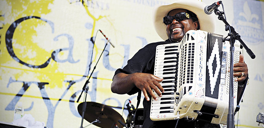 Nathan and the Zydeco Cha Chas perform at a Cajun Zydeco Festival in the French Quarter. Credit: Cheryl Gerber