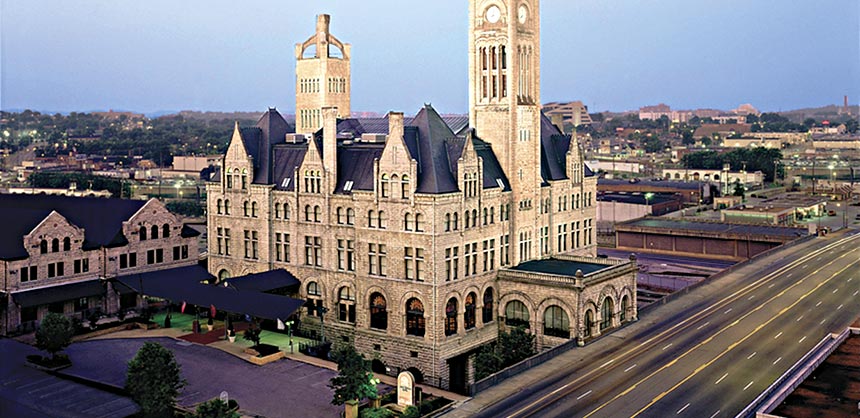 Union Station A Wyndham Grand Hotel in Nashville is a glowing example of a repurposed historic venue.