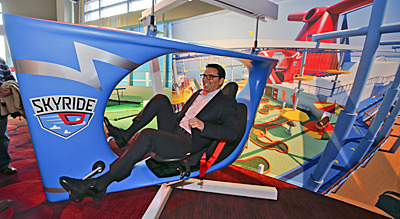 At an event in New York City on January 22, 2015 Carnival Cruise Line Carnival Cruise Line Senior Vice President Mark Tamis previews SkyRide