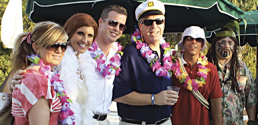 CRDN’s Florida events included a Gilligan's Island-themed evening of fabulous food, live music, costume contest and a glorious sunset on the beach. Credit: Joni Sabo