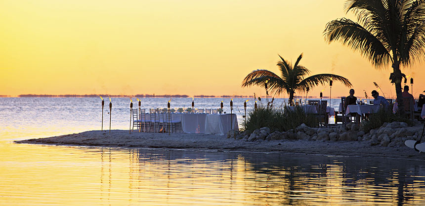 Little Palm Island Resort & Spa, a five-acre island oasis, is located three miles offshore in the lower Florida Keys.