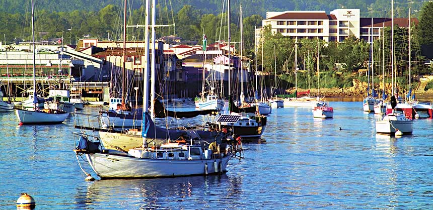 The waterfront Portola Hotel & Spa at Monterey Bay is adjacent to the Monterey Conference Center.