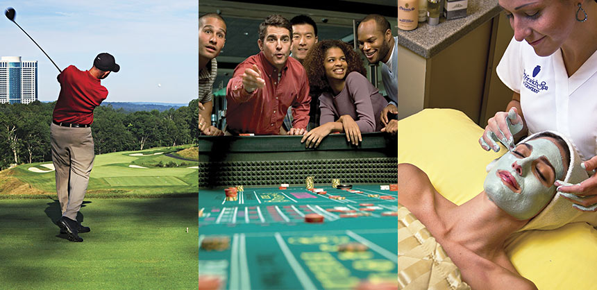 Foxwoods Resort Casino offers Lake of Isles Golf Club, extensive gaming and two spas. Credits: Foxwoods Resort Casino