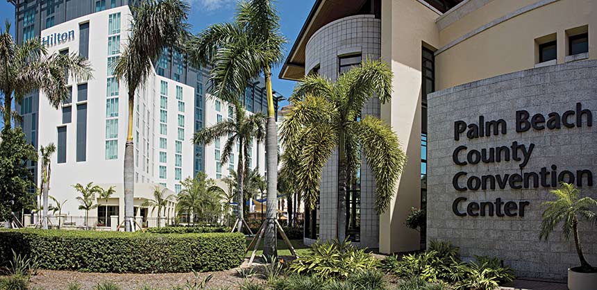 The new Hilton West Palm Beach is the only hotel in South Florida to be directly connected to a convention center.