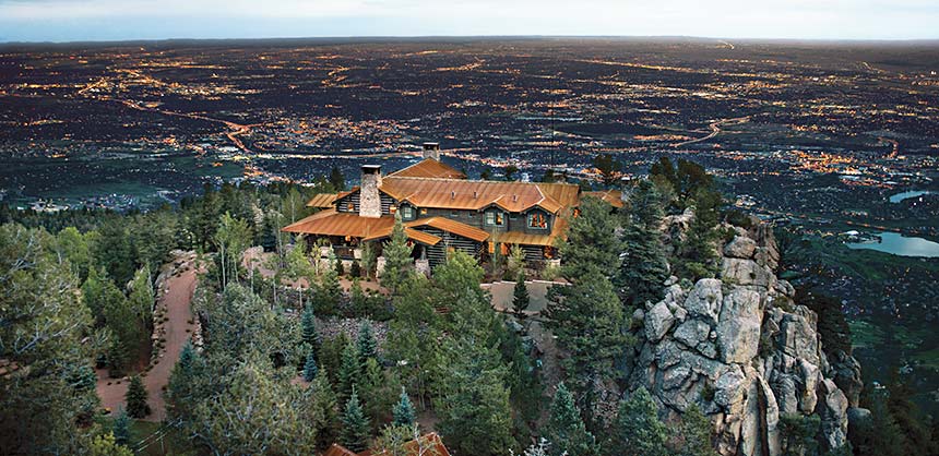 An aerial view of The Broadmoor Cloud Camp in Colorado Springs. Credit: Associated Luxury Hotels International