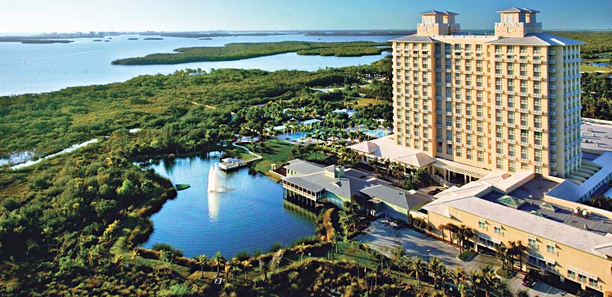 Hyatt Regency Coconut Point Resort & Spa in Bonita Springs on the Gulf Coast hosted PRISM’s sunset beach party.