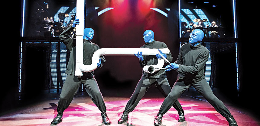 Blue Man Group fully engages audiences with innovative and interactive performances — a style they pioneered in 1991.
