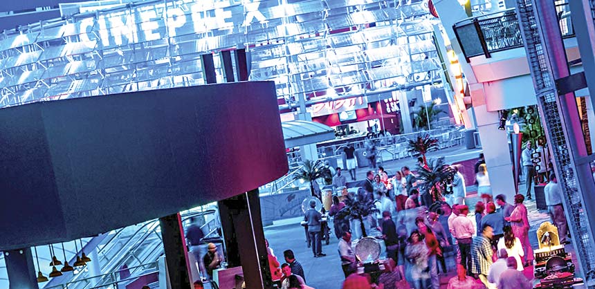 A block party at Universal CityWalk.