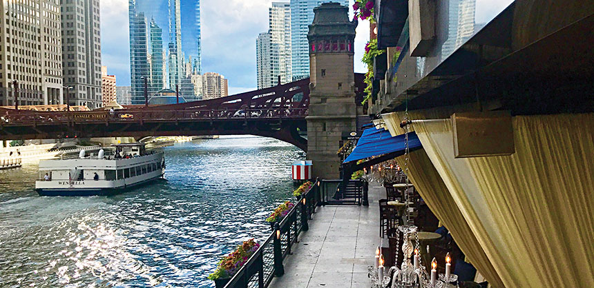 A prime perspective of the Chicago River, where guests can embark on an architecture cruise. Credit: AlliedPRA Chicago