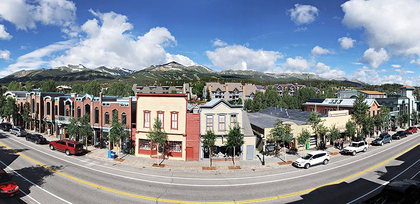 Spring and summer offseason activities in the ski resort town of Breckenridge, Colorado, include scenic ski-lift rides, hiking, biking and zip lining. Credit: Breckenridge Ski Resort
