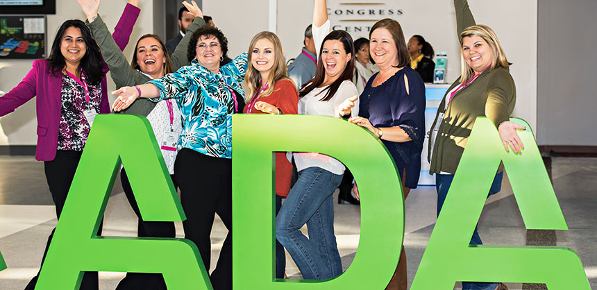 Bright smiles all around at the American Dental Association’s 2017 annual meeting, held at the Georgia World Congress Center in Atlanta. Credit: American Dental Association