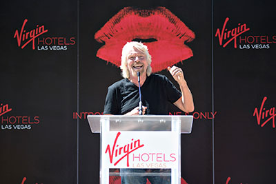 Sir Ricard Branson announces purchase of Hard Rock Las Vegas.
