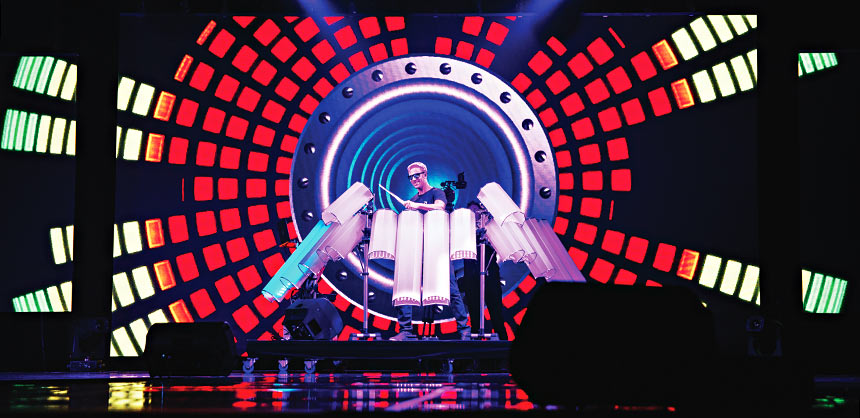 Afishal’s visually impactful style of electronic dance music perfectly expressed the Lennox program’s theme: “Can’t stop, won’t stop.” Credit: The Producer’s Lounge