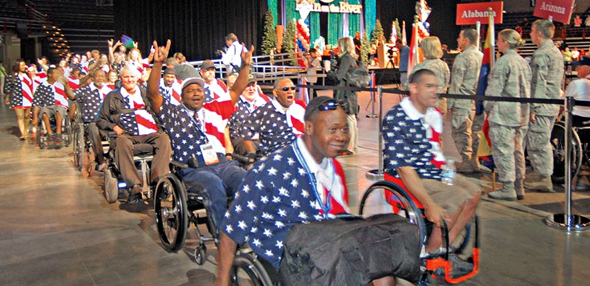 Athletes at the 29th National Veterans Wheelchair Games in Spokane, Washington. Credit: Christopher Anderson
