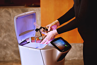 Relay Robot being loaded for delivery.