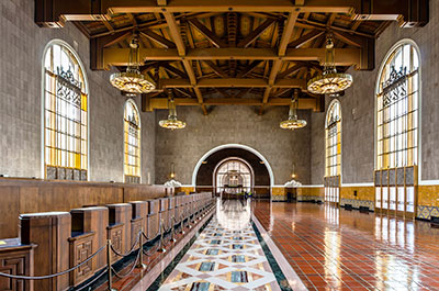 Union Station still operates as an active train station in Los Angeles. Credit: Barry Schwartz