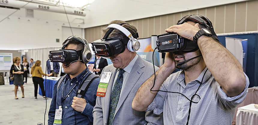 Live demos, such as virtual reality, are popular for sponsorship. Using the sponsor’s equipment, there is promotional value beyond just a logo display.  Credit: Julie Ichiba