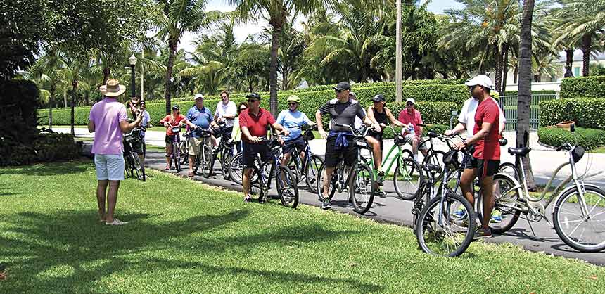 Paragon Events in Delray Beach, Florida, organized a bike tour around historic Palm Beach.