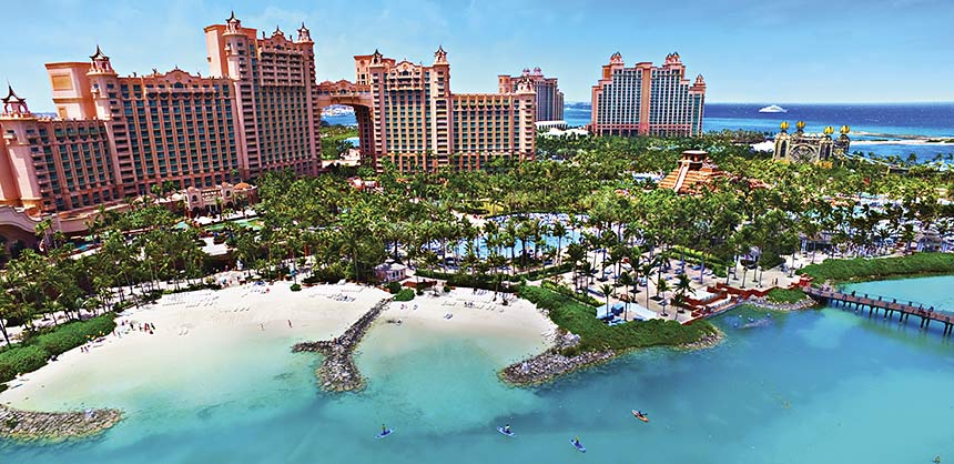 Atlantis, Paradise Island is the largest meeting resort in  The Bahamas, comparable to the best Vegas meeting hotels. Credit: David WJ Lee