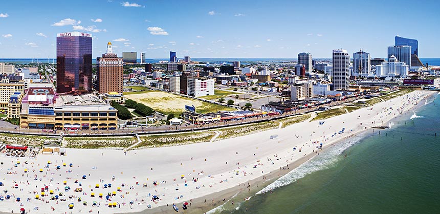 Aerial panorama Atlantic City NJ