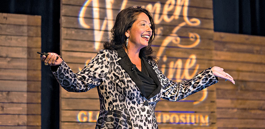 Global keynote speaker and inspirational thought leader Holly Dowling at “Women of the Vine,” an event she keynoted as  part of her Executive Women’s  Empowerment Program.