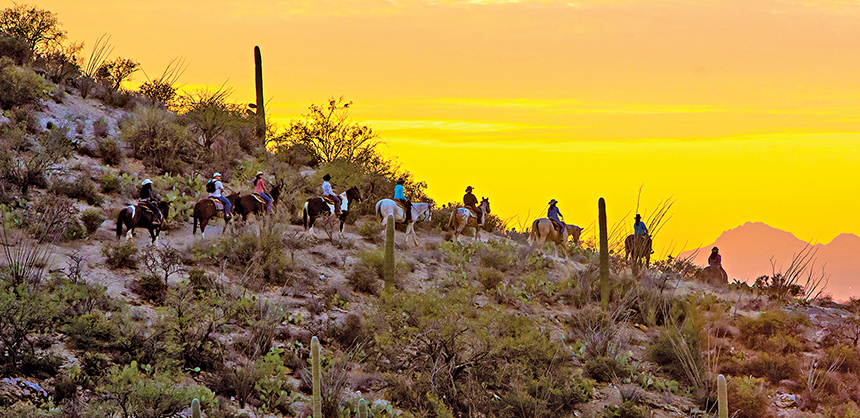 Attendees looking for an outdoor event can choose to go horseback riding along hundreds of trails in Arizona.