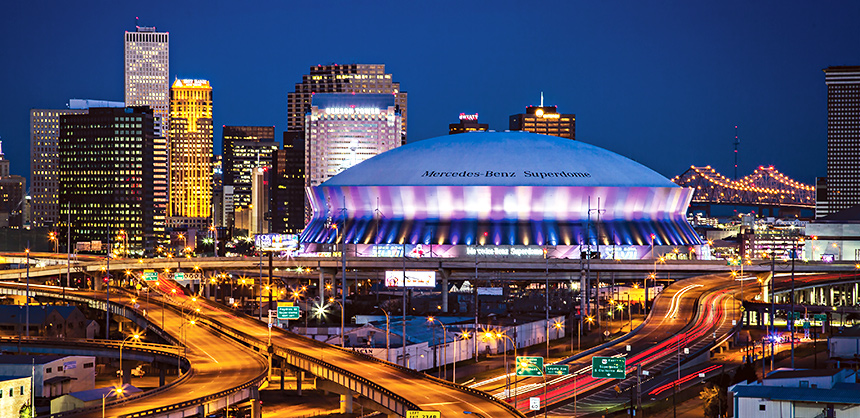 This is the Mercedes-Benz Superdome in New Orleans on February 3, 2013.