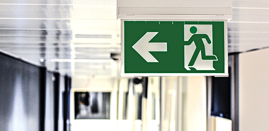 To be prepared for a crisis, something as simple as coordinating with the venue to be sure attendees know where the emergency exits are is vitally important. Image by monicore from Pixabay