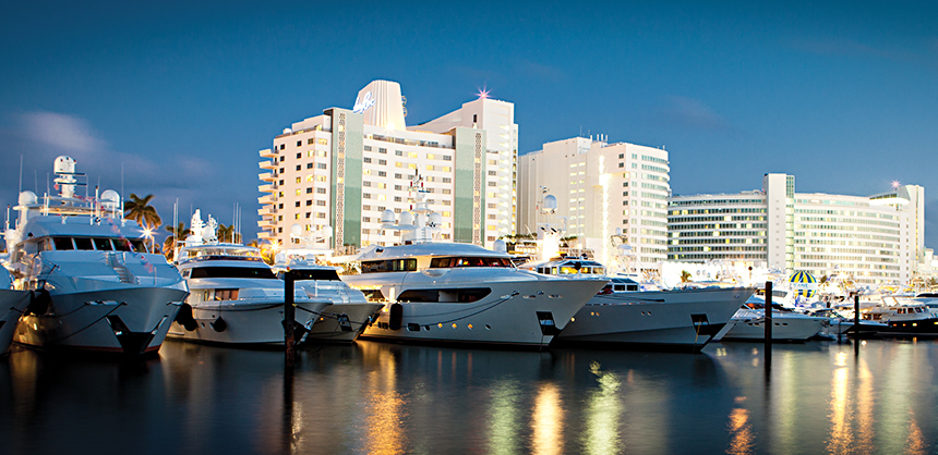 Docks on Intracoastal Waterway, Miami Beach