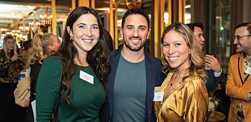 L-R: Carly Long, Paul Grech and Lauren Grech, of LLG Events & LLG Agency, at Bridelux Symposium. Lauren Grech says the best team-building events help the community. Photo Courtesy Lauren Grech