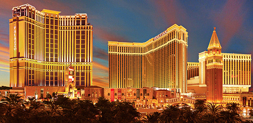 The Venetian Resort offers a total of 2.25 million sf of space, perfect for meeting planners. They also have unique spaces such as 10 outdoor poolside options and four theaters. Entertainment options include gondola rides; live music; an assortment of nightclubs, including TAO Nightclub, and more.
