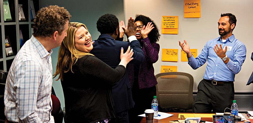 Gimpel says presenters can improve their messages and speeches with constant practice and feedback. Technology can also help via surveys, podcasts, interactive methods and more. Photo by Chris Laskey