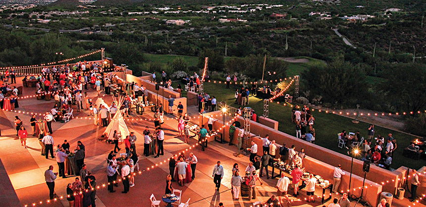 JW Marriott Tucson Starr Pass Resort & Spa offers 80,768 sf of total event space. Its largest, the Arizona Ballroom, at 19,836 sf, has a capacity of 3,300 attendees.