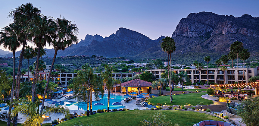 El Conquistador Tucson, A Hilton Resort, is nestled in the Sonoran Desert, offering spectacular views of Pusch Ridge and plenty of outdoor activities at Sabino Canyon and Saguaro National Park.