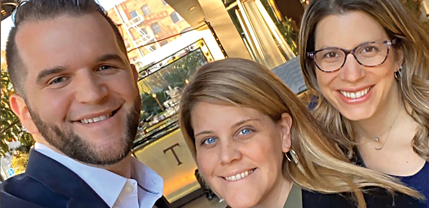 L-R: Joe Martin and Courtney Mancini from the BDI Events team, and Amy Green, BDI Events founder and partner. Green says her relationships “benefit our shared clients in every way imaginable.” Courtesy of Amy Green