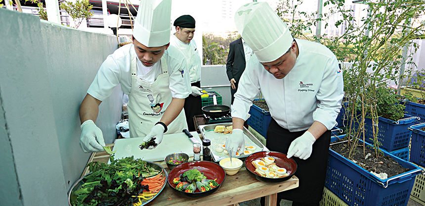 Chefs say presentation is atop the list when working at an event. Also high on the list is using locally sourced food and vegetables, which is better to give attendees a taste of local cuisine. Courtesy of Daniel Bucher