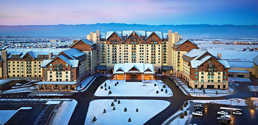 Gaylord Rockies Resort & Convention Center, in Aurora, near Denver, offers 500,000 sf of event space and 1,500 rooms, plenty of space for attendees to stretch out, and is just 10 miles from Denver International Airport.