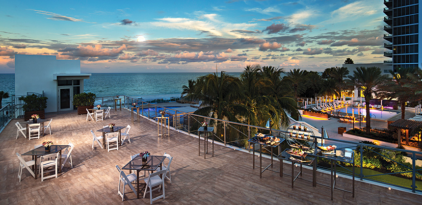 Nobu, a hotel-within-a-hotel at the Eden Roc on Miami Beach, has more than 70,000 sf of indoor and outdoor venues, with ballrooms ranging up to 7,850 sf.