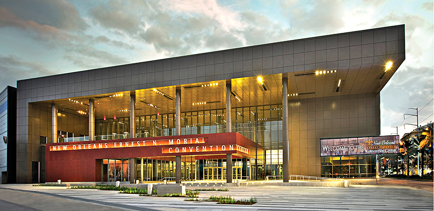 The New Orleans Ernest N. Morial Convention Center (ENMCC) is often recognized as one of the top convention centers in the United States. It offers 1.1 million sf of exhibit space.