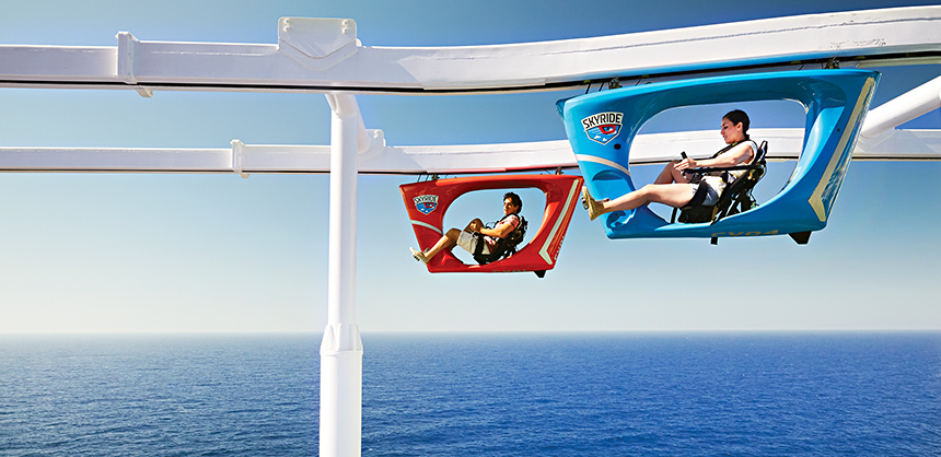 Carnival offers the SkyRide on its three Vista-class ships, which are Horizon, Vista and Panorama.
