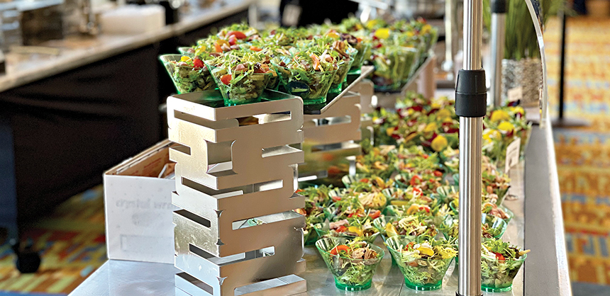 Meals and snacks at the PCMA Convening Leaders 2021 event were individually prepared and distributed also based on strict venue and CDC guidelines. Photo courtesy of Kelly Cavers