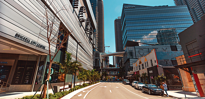 Brickell City Centre is the home for the international headquarters of major banks, corporations, real estate companies and law firms. Photo Courtesy of Greater Miami Convention and Visitors Bureau / MiamiAndBeaches.com