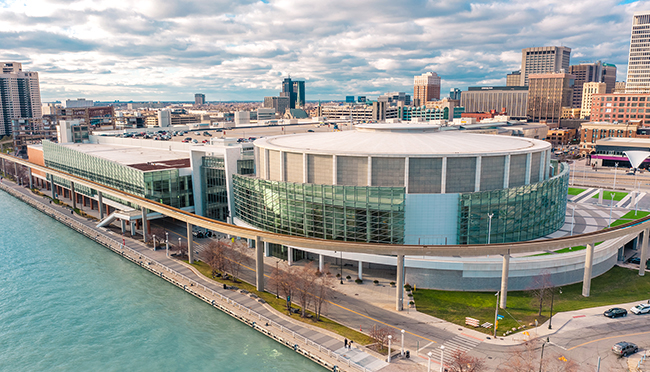 The TCF Center in Detroit, Michigan