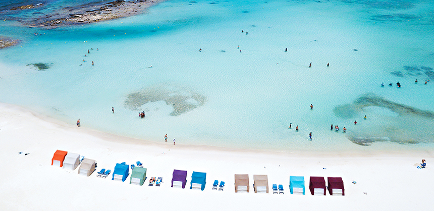 Aruba’s popular beaches include Baby Beach, pictured, as well as Palm Beach and Eagle Beach.