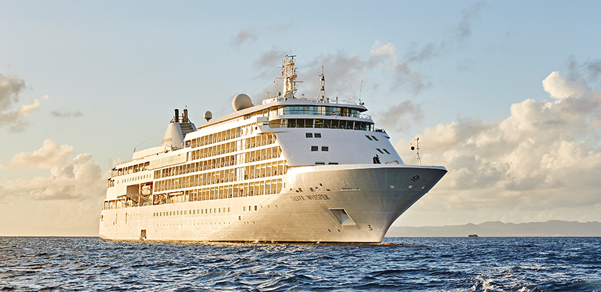 The Silver Whisper, part of the Silversea Cruises fleet. Silversea, like other cruise lines, is looking forward to increased MICE bookings.