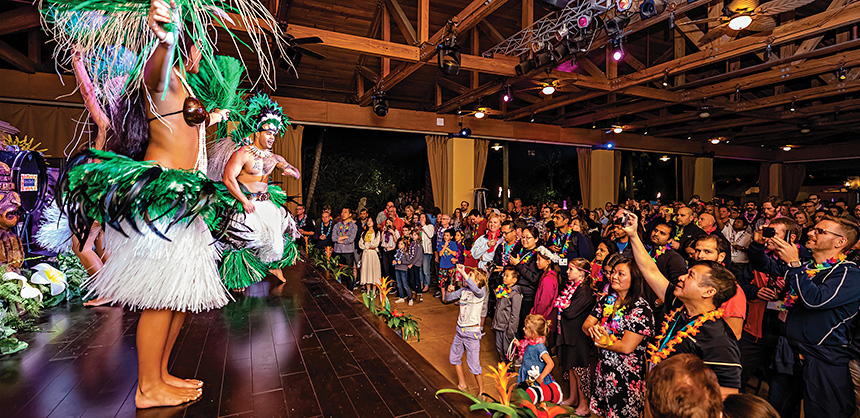 1105 Media chose Universal Orlando Resort to host a recent annual event. Pictured is the dessert luau at Loews Royal Pacific Resort for attendees and their families. Lotus Eyes Photography / lotuseyesphotography.com