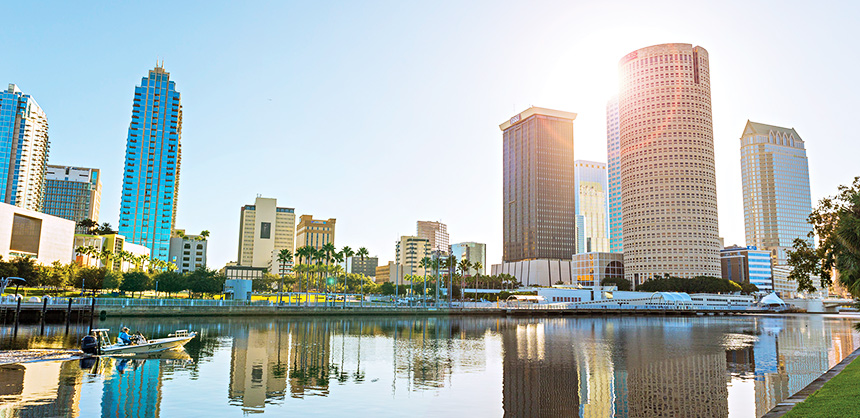 Tampa Bay’s waterfront properties provide ample space for  outdoor meetings and events.