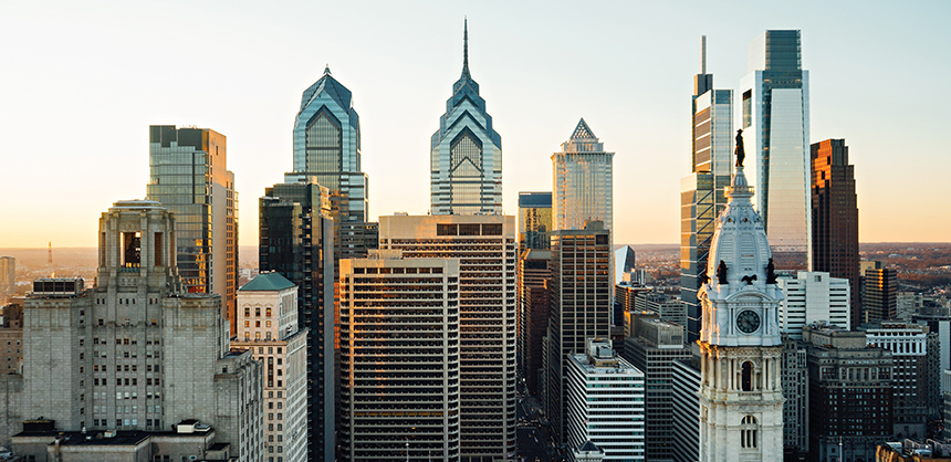 The Philadelphia skyline. Philadelphia has recently been highlighted by TIME magazine, naming the city as one of the World’s Greatest Places in 2021.