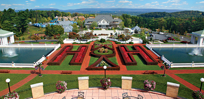 The Hotel Hershey is part of Hershey Resorts, which offers activities from golfing to visiting a butterfly atrium. Hershey Entertainment & Resorts